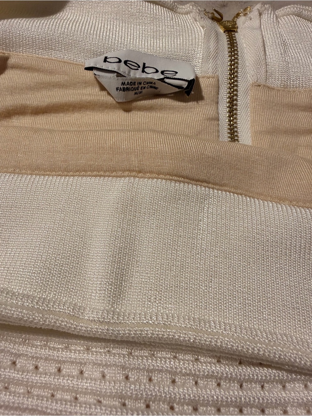 Bebe White Off-the-Shoulder Bandage Crop Top - Size M - Picture 3 of 7